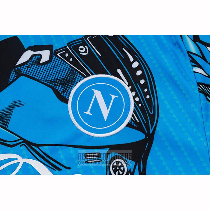 Chandal del Napoli Manga Corta 2025-2026 Azul - Pantalon Corto